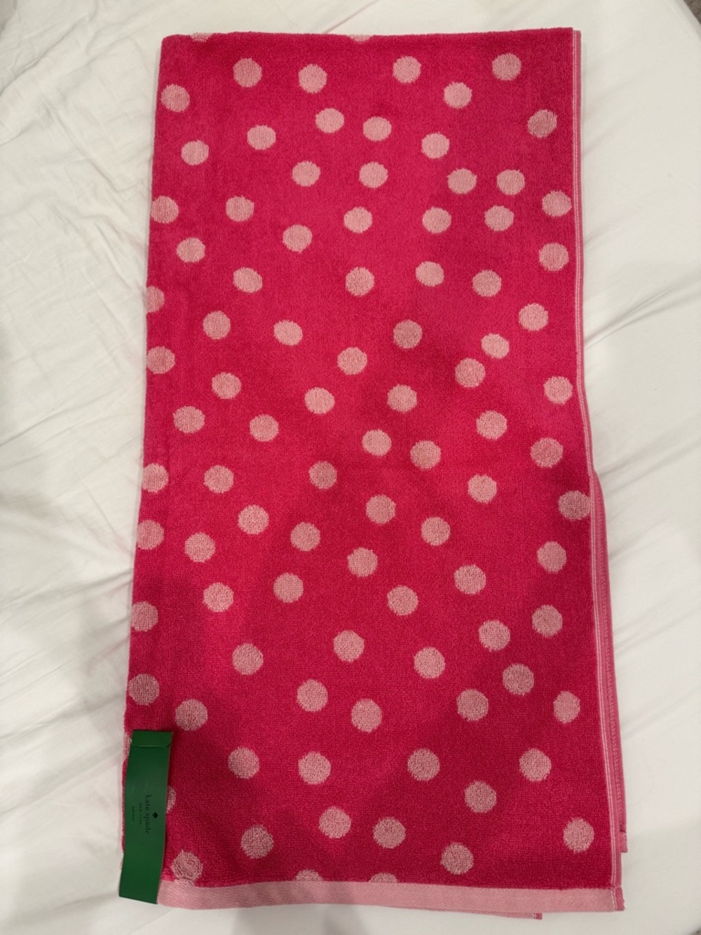 Kate Spade - Pink Polka Dot - Bath Towel - New - 71cm*137cm